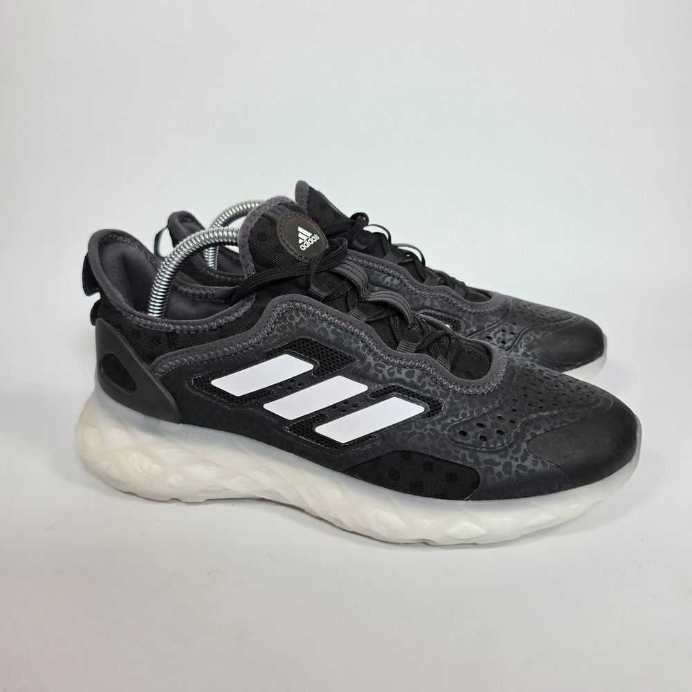 Adidas Web Boost Running Shoe Womens 8.5‎ Black Leopard HP3324 Athleisure Sporty